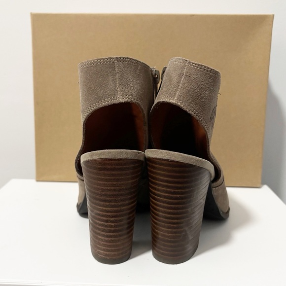 Lucky‎ Brand Listana Booties Womens 7M Floral Embroidered Peep Toe Block Heel - Picture 9 of 14